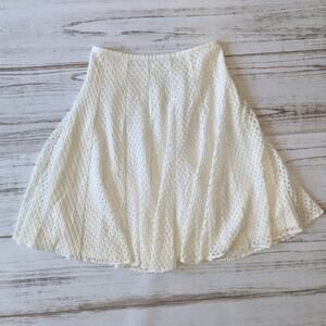 Holly Bracken Anthropologie Eyelet Circle Skirt Sm